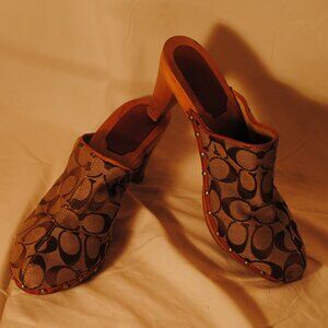 COACH SZ 10B WOMENS 3IN WOOD HEELS